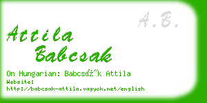 attila babcsak business card